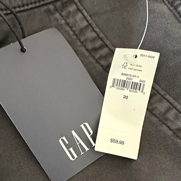 GAP Girlfriend Khaki - Dark Gray Wide Leg Ankle Pants. Size 20. - Picture 10 of 10